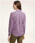 Brooks Brothers Women's Classic Fit Cotton-Wool Flannel Shirt | Light Purple