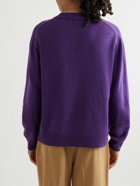 BODE - Oversized Cashmere Polo Shirt - Purple