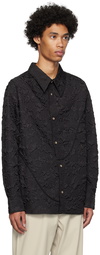 Andersson Bell Black Bubble Flower Shirt