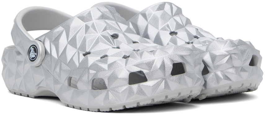【CROCS】 CLASSIC GEOMETRIC CLOG SANDAL★SILVER Amazon.com: Crocs Classic Geometric Clog Silver Men's 5