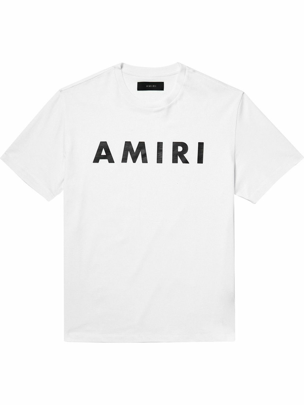 Photo: AMIRI - Logo-Print Cotton-Jersey T-Shirt - White