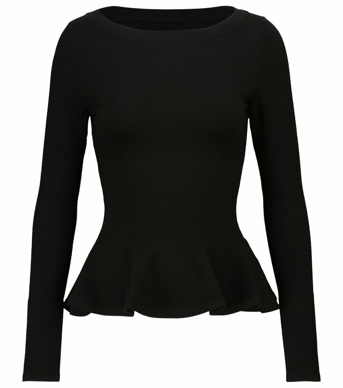 Alaïa Peplum wool-blend sweater ALAÏA