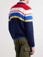 Noah - Striped Organic Cotton Sweater - Blue