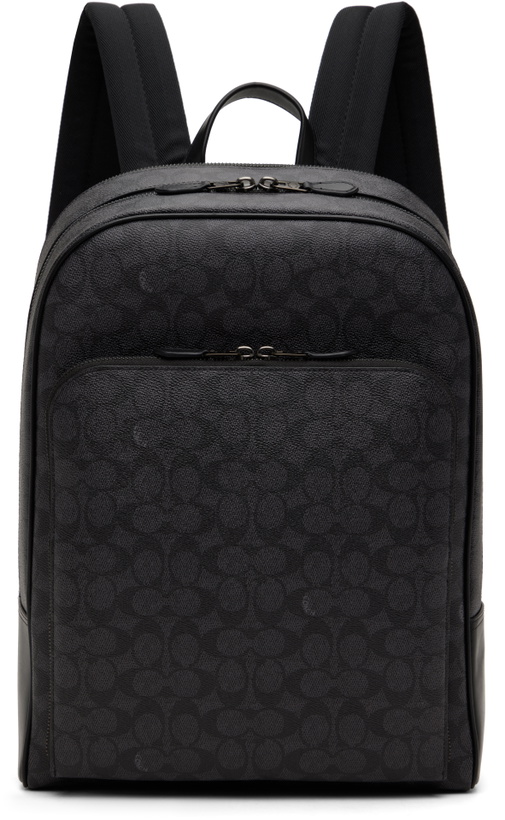 Photo: Coach 1941 Black Gotham Signature Canvas Backpack