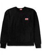 KENZO - Logo-Appliquéd Printed Cotton-Blend Jersey Sweatshirt - Black