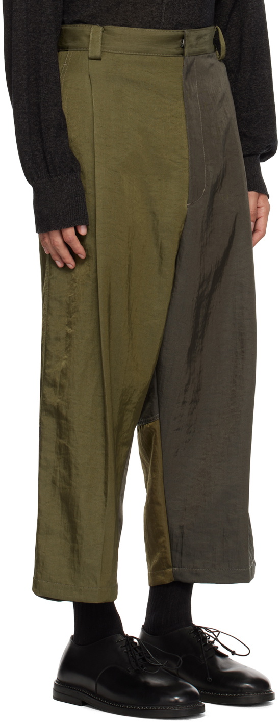 Y's Khaki Paneled Trousers