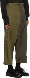 Y's Khaki Paneled Trousers