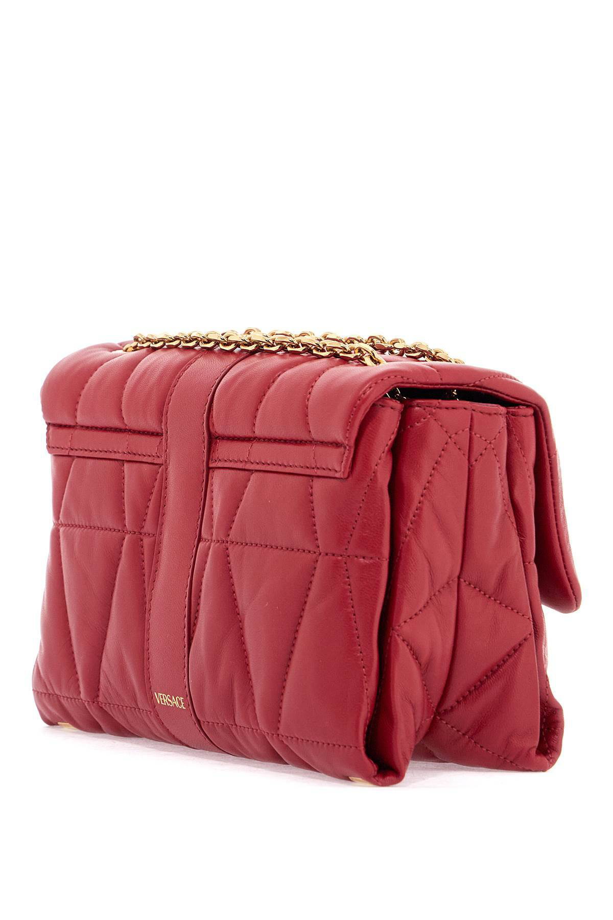 【送料&関税込】Versace Quilted Shoulder Bag Kleio Kleio Quilted Shoulder Bag Red | VERSACE US
