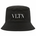Valentino Men's VLTN Bucket Hat in Nero/Bianco