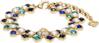 Casablanca Gold & Blue Crystal & Faux-Pearl Bracelet