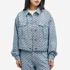 Daily Paper Women's Avery Denim Jacket in White/Blue