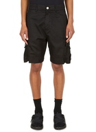 Cargo Compass Patch Shorts in Black