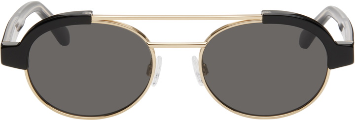 Photo: Palm Angels Black & Gold Artesia Sunglasses