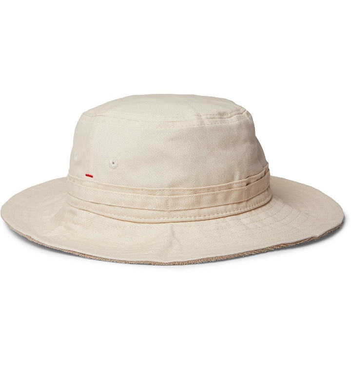 Photo: Orlebar Brown - Foraker Reversible Cotton-Twill and Terry Hat - Neutrals