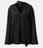 Joseph Scarf-detail silk blouse