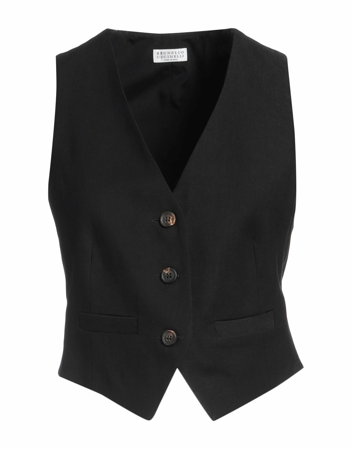Brunello Cucinelli Womens Tailored Vest in Black