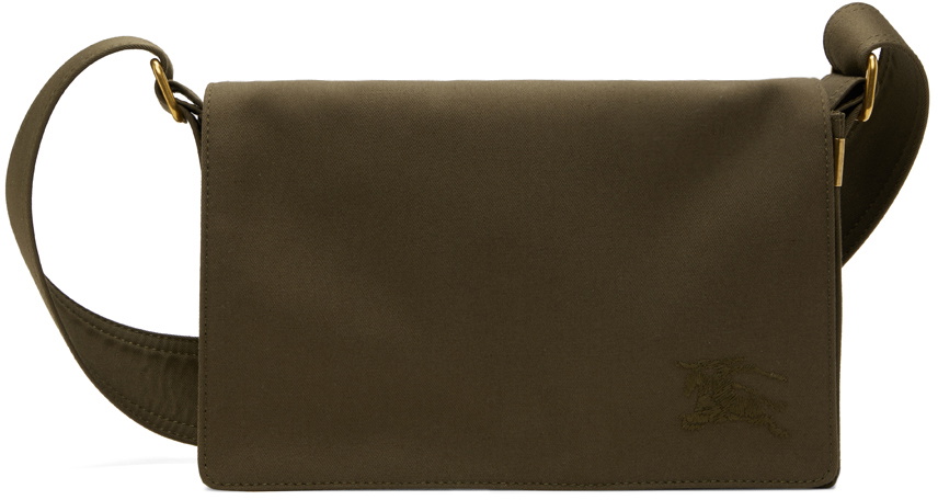 Burberry Bruno Small Embossed Leather Messenger Handbag