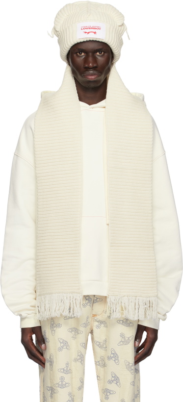 Photo: Charles Jeffrey LOVERBOY Off-White Chunky Ears Scarf Beanie