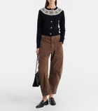 Nili Lotan Josefa Fair Isle cashmere cardigan
