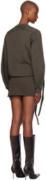 Ottolinger Brown Drape Jersey Minidress