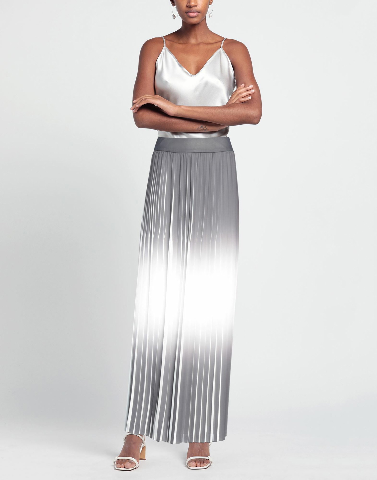 Peserico Womens Maxi skirt in Lead