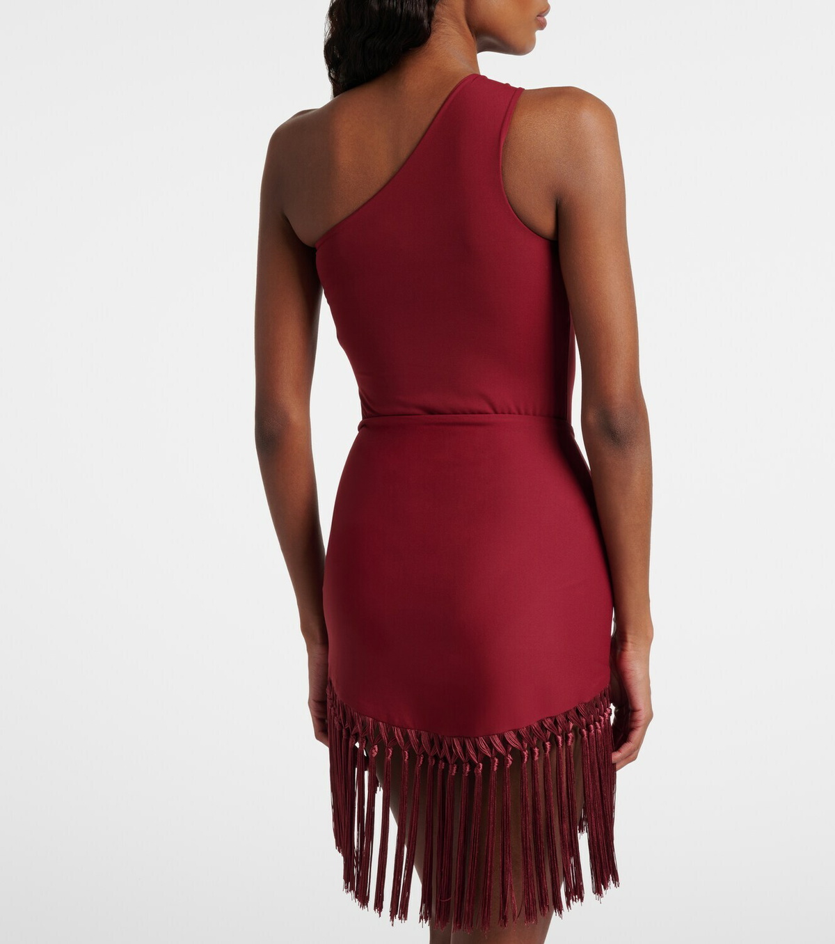 Taller Marmo One-shoulder swimsuit and beach cover-up set