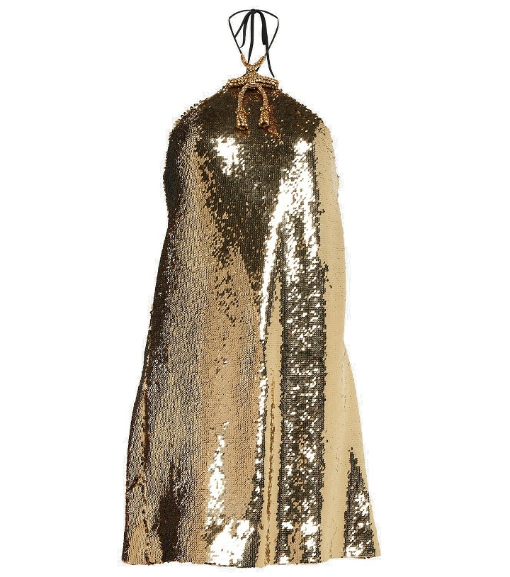 Photo: Rodarte - Crystal-embellished sequined minidress