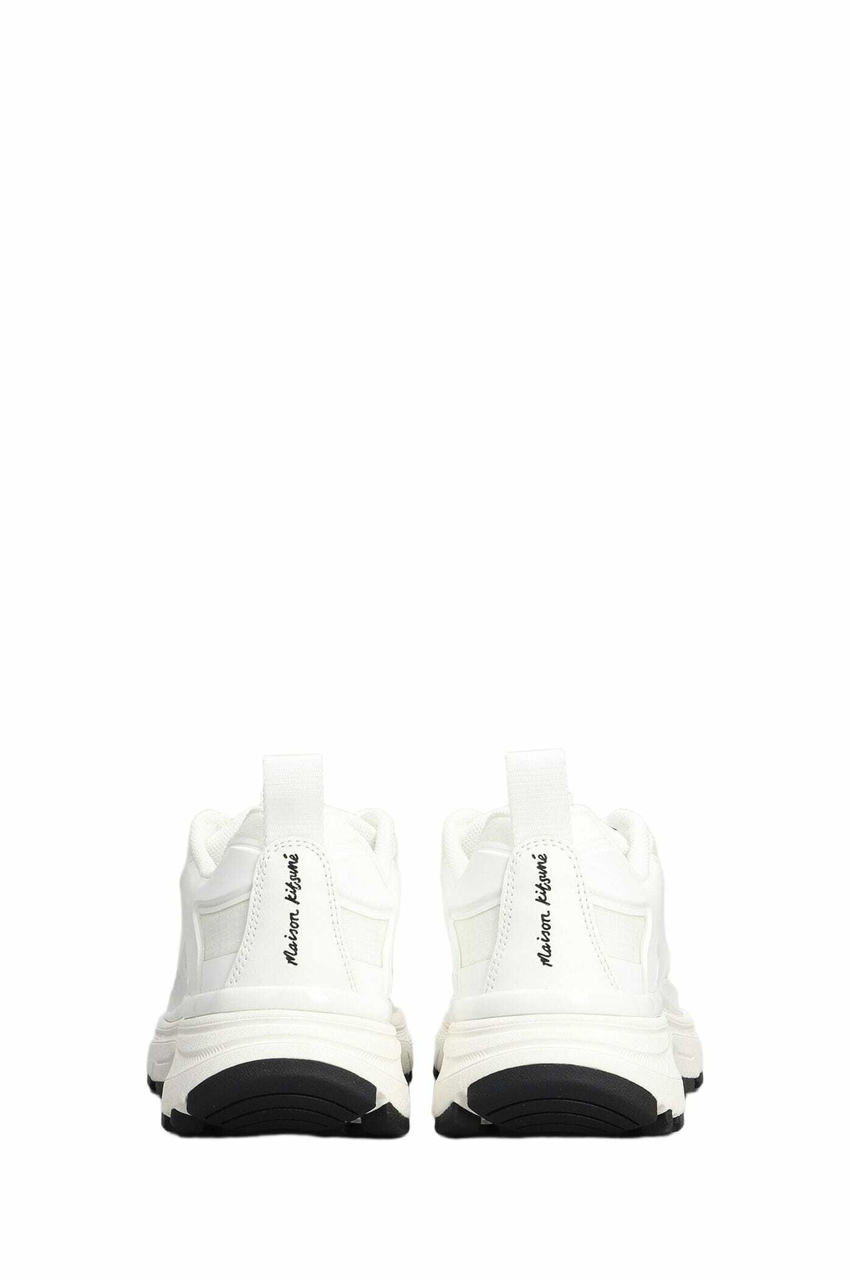 Maison Kitsuné Sora Runners Sneakers In White Polyester Maison Kitsune