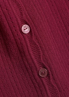 Loveshackfancy Martti Pointelle-knit Cardigan Burgundy