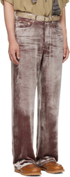 Magliano Pink Laser Flattone Silk Jeans