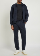 Brunello Cucinelli Hooded Cotton-blend Sweatshirt Navy