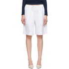 FLORE FLORE White Josephine Bermuda Shorts