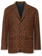 Wacko Maria - Unstructured Leopard-Print Cotton-Twill Suit Jacket - Brown