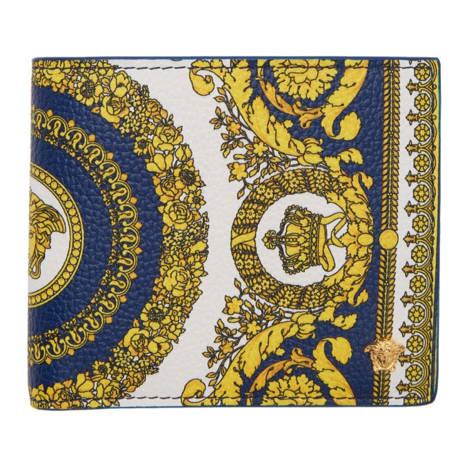 Photo: Versace White and Blue Heritage Bifold Wallet