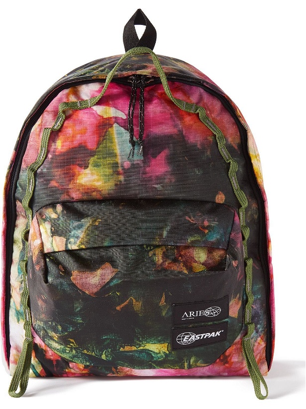 Photo: Eastpak - Aries Logo-Appliquéd Tie-Dyed Ripstop Backpack with Lanyard