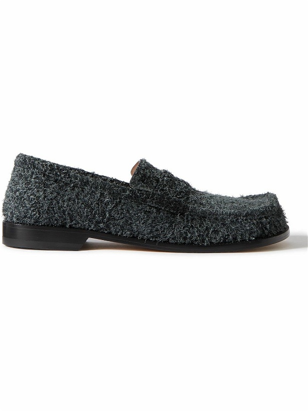Photo: LOEWE - Campo Brushed-Suede Penny Loafers - Gray