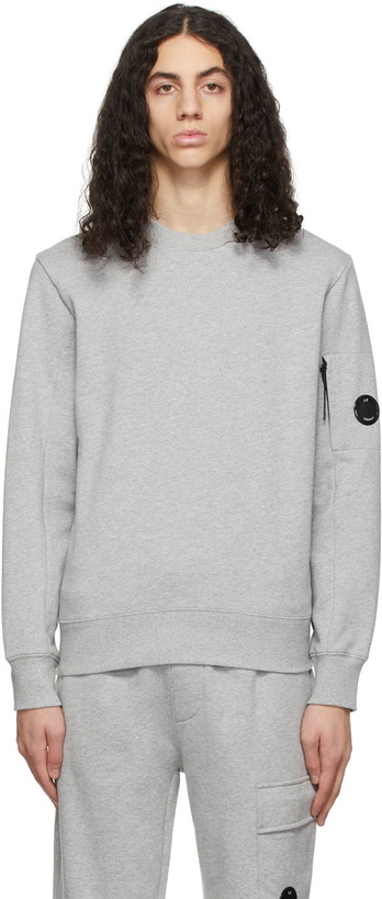 Photo: C.P. Company Grey Diagonal Raised Sweatshirt