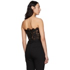 Dolce and Gabbana Black Lace Short Galloon Bustier