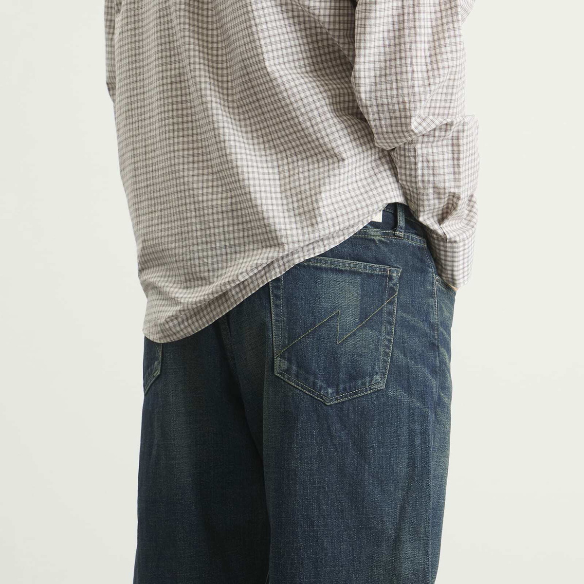 Neighborhood Men's Washed Denim DP Wide Jeans in Indigo