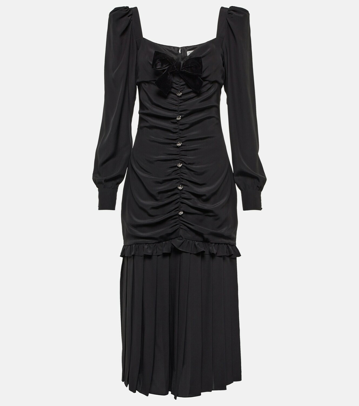 Alessandra Rich Brown Silk Casual Dress