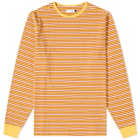 Pop Trading Company Men's Long Sleeve Stripe Logo T-Shirt in Citrus