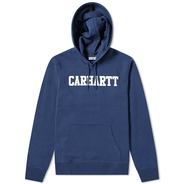 Photo: Carhartt Hooded College Sweat Blue & White