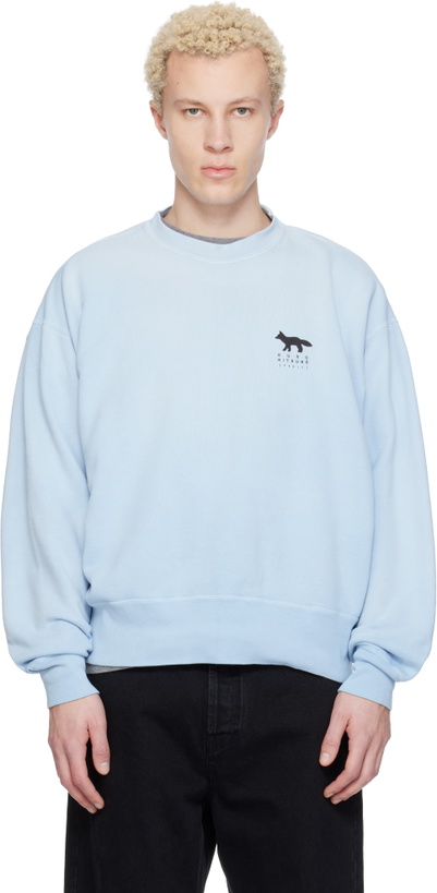 Photo: Maison Kitsuné Blue KURO Edition Sunfaded Fox Sweatshirt