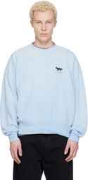 Maison Kitsuné Blue KURO Edition Sunfaded Fox Sweatshirt