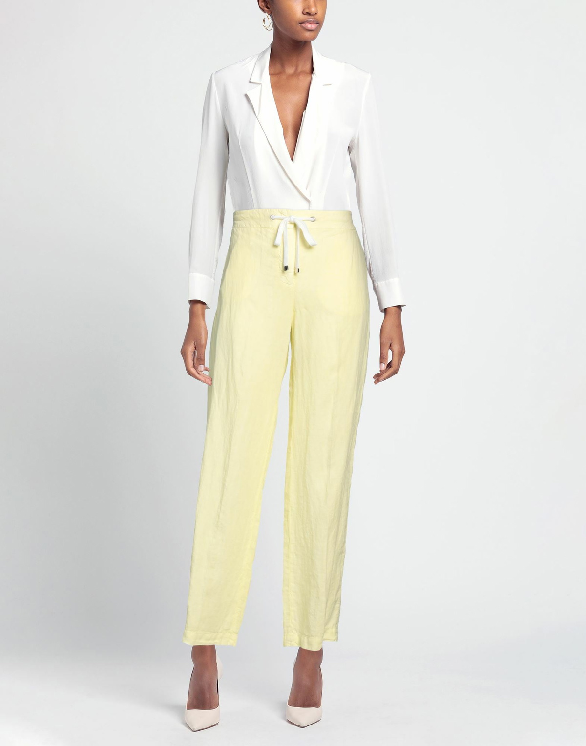Peserico Womens Pants Pastel in Yellow