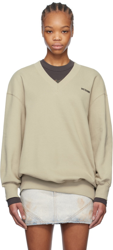 Photo: We11done Khaki Oversized Sweatshirt