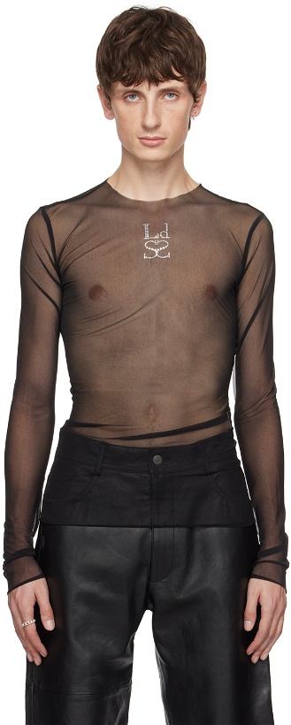 Photo: Ludovic de Saint Sernin Black Crystal Long Sleeve T-Shirt