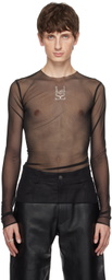 Ludovic de Saint Sernin Black Crystal Long Sleeve T-Shirt
