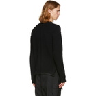 Rick Owens Black Round Neck Fisherman Sweater