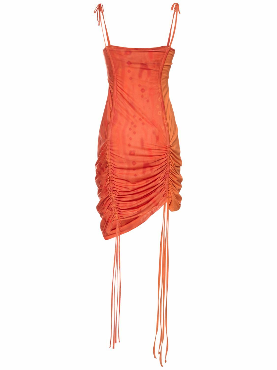 AVAVAV Cut Out Jersey & Mesh Mini Dress